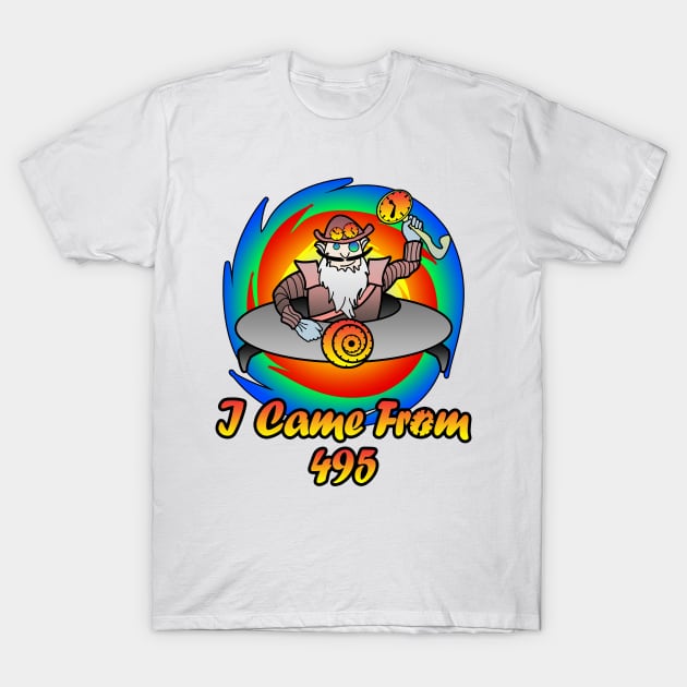 I came from 495 funny old man time traveler T-Shirt by MFK_Clothes